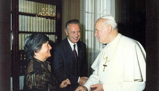 Jerome Lejeune e o Papa João Paulo II Magno
